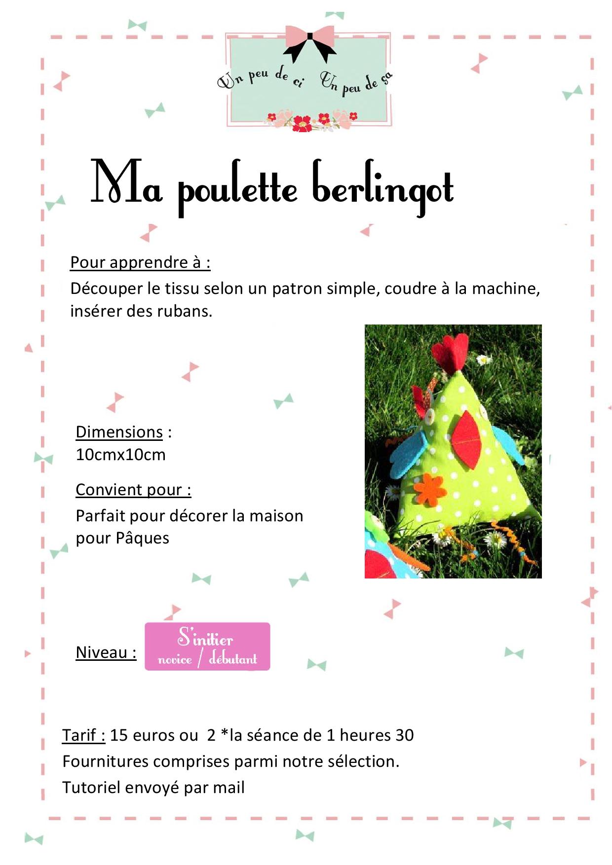 atelier couture paques poulette berlingot granville